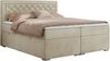 Boxspringbett, Modern Bett mit Multipocket-Matratze und zwei Bettkästen - JASIR - 200 x 200 cm - Beige Velvet - H3 Bild 3