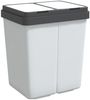 vidaXL Duo Mülleimer Weiß 2x25 L 154981 Bild 2