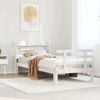 vidaXL Bettgestell mit Kopfteil ohne Matratze Weiß 75x190 cm 3306838 Bild 1