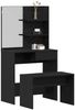 vidaXL Schminktisch-Set 2 pcs Schwarz Eichen-Optik Holzwerkstoff 3333071 Bild 3