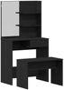 vidaXL Schminktisch-Set 2 pcs Schwarz Eichen-Optik Holzwerkstoff 3333071 Bild 2