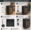 Pelletbehälter HWC-Q30 Waben, Pelletbox Aufbewahrungsbox für z.B. Tierfutter, Rollen Füße 64x36x36cm ~ anthrazit Bild 2