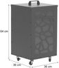Pelletbehälter HWC-Q30 Waben, Pelletbox Aufbewahrungsbox für z.B. Tierfutter, Rollen Füße 64x36x36cm ~ anthrazit Bild 3