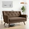 CLP Sofa Kioni Cordbezug 2-Sitzer komfortabel gepolstert bis 240 kg belastbar,dunkelbraun Bild 2