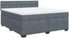vidaXL Boxspringbett mit Matratze Dunkelgrau 180x200 cm Samt 3288691 Bild 3