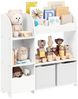 Songmics Bücherregal Kinderregal, Spielzeugregal mit 2 Aufbewahrungsboxen Bild 2