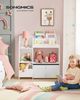 Songmics Bücherregal Kinderregal, Spielzeugregal mit 2 Aufbewahrungsboxen Bild 3