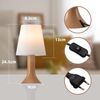 ZMH Nachttischlampe Wohnzimmer Tischlampe mit Kabel Tischleuchte 2er Set Kleine Lampe khaki E14 Tischlampen Moderne Landhausstil für Esstisch Schlafzimmer Ohne Leuchtmitte Bild 4