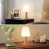 ZMH Nachttischlampe Wohnzimmer Tischlampe mit Kabel Tischleuchte 2er Set Kleine Lampe khaki E14 Tischlampen Moderne Landhausstil für Esstisch Schlafzimmer Ohne Leuchtmitte Bild 2