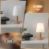 ZMH Nachttischlampe Wohnzimmer Tischlampe mit Kabel Tischleuchte 2er Set Kleine Lampe khaki E14 Tischlampen Moderne Landhausstil für Esstisch Schlafzimmer Ohne Leuchtmitte Bild 5