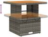 vidaXL 3-tlg. Garten-Essgruppe mit Kissen Grau Poly Rattan 3277339 Bild 4