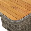 vidaXL 3-tlg. Garten-Essgruppe mit Kissen Grau Poly Rattan 3277339 Bild 5