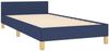 vidaXL Polsterbett mit hohem Kopfteil Stoff Blau 80x200 cm Bild 5