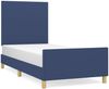 vidaXL Polsterbett mit hohem Kopfteil Stoff Blau 80x200 cm Bild 2