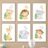 Poster Kinderzimmer Dschungel Tiere · Kinderzimmer Bilder · Wand Deko · Kunst Druck · Deko Print · ohne Rahmen - F / 15x20 cm Bild 2