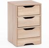 Wohnling Nachtkonsole WL5. 705 31 x 49 x 31 cm Sonoma mit 3 Schubladen Bild 2