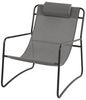 SVITA SVEIO 2er Set Outdoor Relaxsessel Gartenstuhl mit Kissen Liegestuhl Dunkelgrau Bild 4