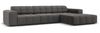 Micadoni Ecksofa Jennifer 4-Sitzer Rechts Samt Grau Bild 2