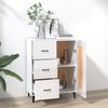 Sideboard, Kommode Hochglanz-Weiß 69,5x34x90 cm Holzwerkstoff Bild 3