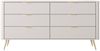 yourhouse24 Kommode mit Schubladen 163 cm LANTE 6S beige/gold, schwarz Bild 2