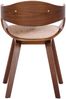 2er Set Stühle LONDON Stoff - 73x49x46cm, Walnuss/Creme Stoff Holz Gestell Konferenzstuhl Wartezimmerstuhl Bild 5