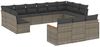 vidaXL 13-tlg. Garten-Sofagarnitur mit Kissen Grau Poly Rattan 3258861 Bild 2