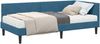 vidaXL Eckbettgestell mit Matratze Sonstiges 2 pcs Blau Samt 3393767 Bild 2
