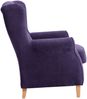 Ohrensessel Karlen Bezug Veloursstoff Buche natur / violett 22059 Bild 3