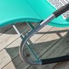 SoBuy OGS28-TB Schaukelstuhl Garten, Textilene, Lackiert, Hellblau, 150 x 87 x 63 cm Bild 5