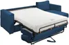Vente-unique - LORETO Sofa SamtStoff Blau - B 223 cm152 cm x H 90 cm x L 278 cm Bild 4
