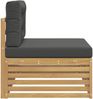 vidaXL Outdoor End Sofa Weiß 115 x 83 x 73 cm Massivholz Akazie 901579 Bild 4