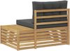 vidaXL Outdoor End Sofa Weiß 115 x 83 x 73 cm Massivholz Akazie 901579 Bild 5