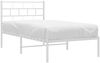 vidaXL Bettgestell mit Kopfteil, Metall, Weiß, 107x203 cm Bild 3