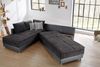 Ecksofa-Dauerschläfer Doppelbett Federkern Bettkasten Couch in Anthrazit Grau Bild 4