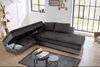 Ecksofa-Dauerschläfer Doppelbett Federkern Bettkasten Couch in Anthrazit Grau Bild 3