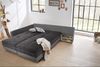 Ecksofa-Dauerschläfer Doppelbett Federkern Bettkasten Couch in Anthrazit Grau Bild 5