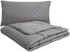 OTTO home Microfaserbettdecke + Microfaserkissen Clarra Spar Set, Decke + Kissen 135x200, 155x200 cm & weitere Größen, Set mit Kissen 40x80 cm, 80x80 cm, Sommer, Herbst, Winter in grau Bild 2