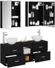 vidaXL Badezimmerschrank-Set 5 pcs Schwarze Eiche 53 x 15,5 x 70 cm 3406688 Bild 3