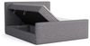 Boxspringbett Schlafzimmerbett OVIEDO LUX 200x220cm Stoff Faro Schwarz Bild 2