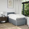 vidaXL Boxspringbett mit Matratze Hellgrau 100x200 cm Stoff 3287381 Bild 3