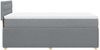 vidaXL Boxspringbett mit Matratze Hellgrau 100x200 cm Stoff 3287381 Bild 5