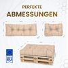 TexDeko Palettenkissen TexDeko Garden 2-TLG Palettenkissen-Set wasserabweisend gesteppt, 1x Palettenkissen (Sitzkissen) + 1x Rückenkissen, Premium Qualität Bild 4