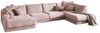KAWOLA Sofa MADELINE Wohnlandschaft U-Form Cord rosa Longchair links 86 x 224 x 425 cm Bild 3