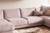 KAWOLA Sofa MADELINE Wohnlandschaft U-Form Cord rosa Longchair links 86 x 224 x 425 cm Bild 5