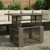 vidaXL Gartentisch Grau 100 x 55 x 37 cm PE Rattan und Glas 42035137 Bild 3