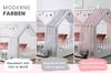 Ticaa Hausbett Kim mit Rausfallschutz und Schubkasten aus Kiefer, Kinderbett 90x200, inkl. Tüll-Set, mit Rollrost, mit Matratze Bild 2
