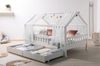 Ticaa Hausbett Kim mit Rausfallschutz und Schubkasten aus Kiefer, Kinderbett 90x200, inkl. Tüll-Set, mit Rollrost, mit Matratze Bild 4