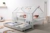 Ticaa Hausbett Kim mit Rausfallschutz und Schubkasten aus Kiefer, Kinderbett 90x200, inkl. Tüll-Set, mit Rollrost, mit Matratze Bild 5