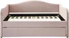 Vente-unique - MATHILDE Bett Samt Puderrosa - B 101,5 cm x H 99 cm x L 203 cm Bild 2