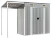 vidaXL Gartenhaus mit verlängertem Dach Hellgrau 277 x 107 x 181 cm Stahl 364525 Bild 2